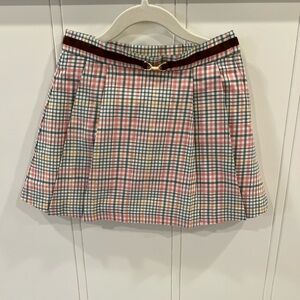 Janie and Jack Plaid Mini Skirt - Pink, Yellow, White